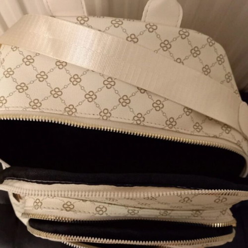Backpack new beige with large capacity and multiple compartments