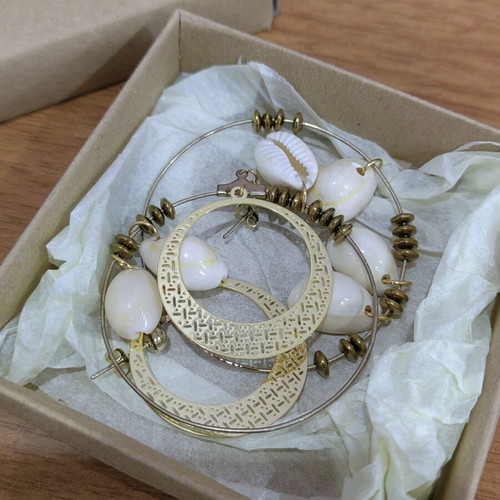 Summer earrings with shells new