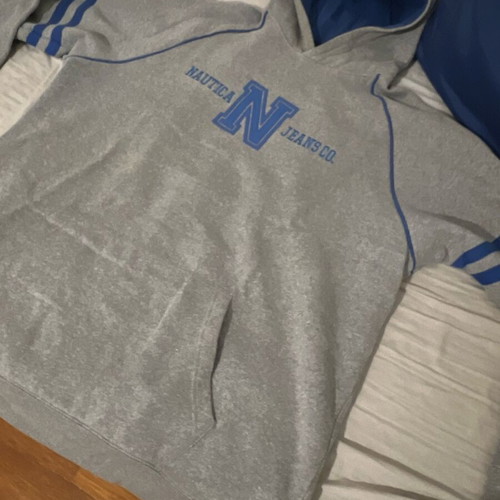 Nautica hoodie size L oversize, like new, gray and blue
