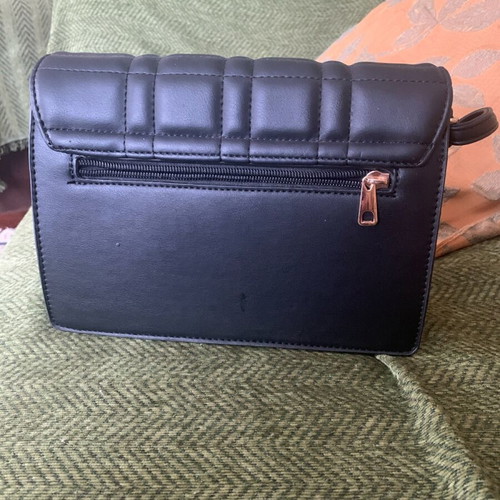 Handbag with studs like new, black with adjustable straps