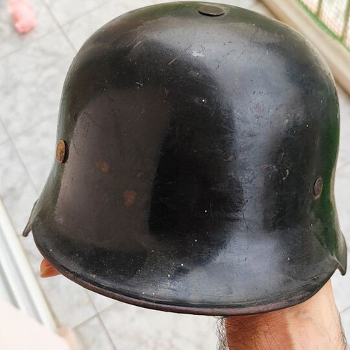German World War II helmet used, complete