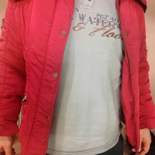 Castor women's jacket large like new, red