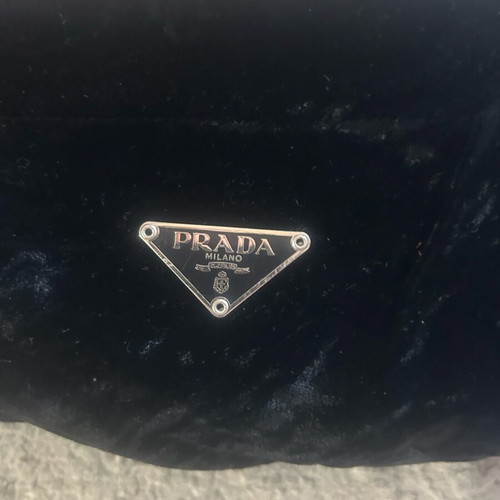 Prada velvet black handbag like new
