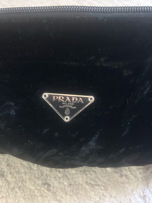 Prada velvet black handbag like new
