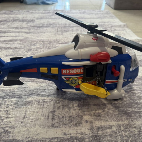 Dickie Toys Rescue Helicopter toy used with rotating rotor and winch