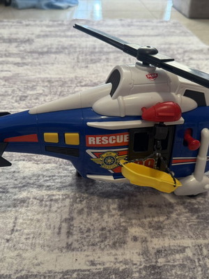 Dickie Toys Rescue Helicopter toy used with rotating rotor and winch