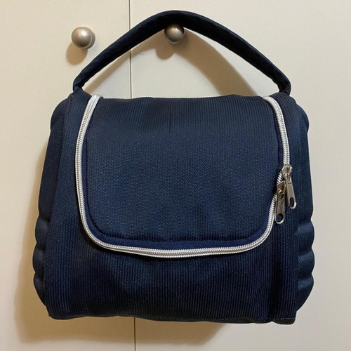 Fabric toiletry bag like new, black, travel organizer