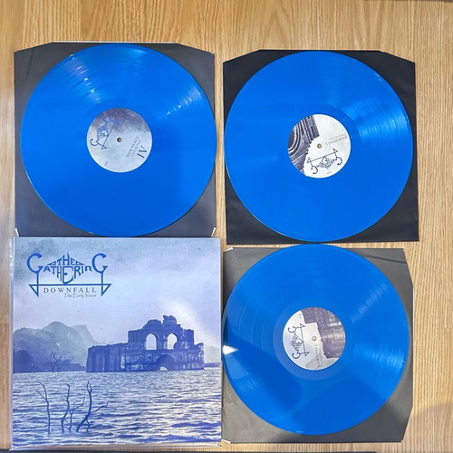 The Gathering Downfall The Early Years 3LP blue vinyl like new, limited edition