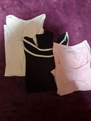 Women's blouses used, pack of 3, pink and white