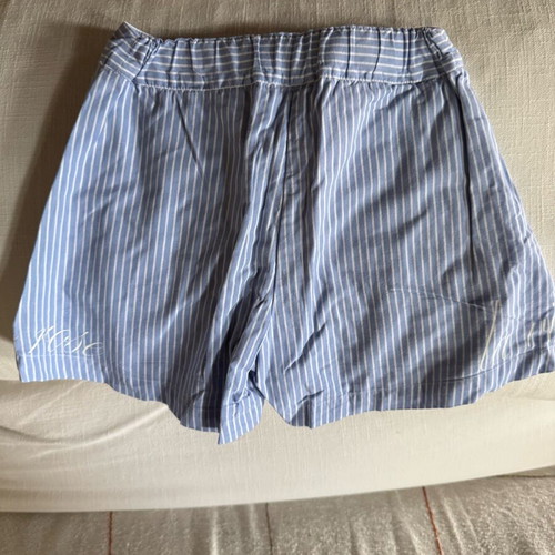 Lapin House girls' shorts like new, size 128 cm, white and blue, for 8 years old