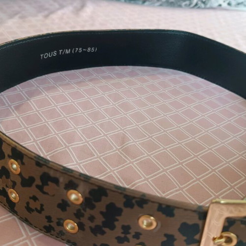 Tous belt authentic like new, brown animal print, size 80