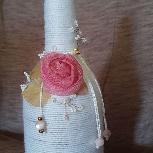 Handmade decorated bottles, pack of 6, new