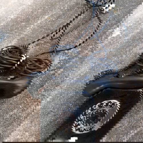 Τηλέφωνο μαύρο retro μεταχειρισμένο ενσύρματο