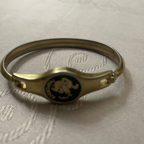Aquarius zodiac bracelet used, yellow gold color