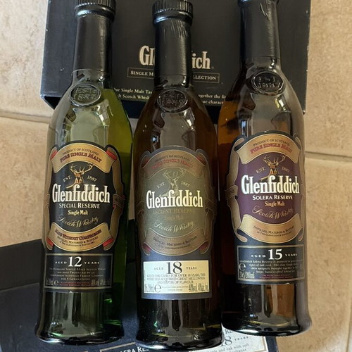 Glenfiddich συλλεκτικό σετ 3x200ml και 6x50ml μπουκάλια, σύνολο 9