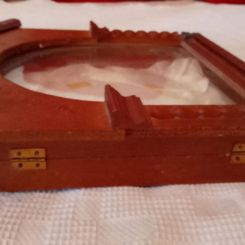 Antique Stefánothiki 1960-70 like new with carvings and bronze details