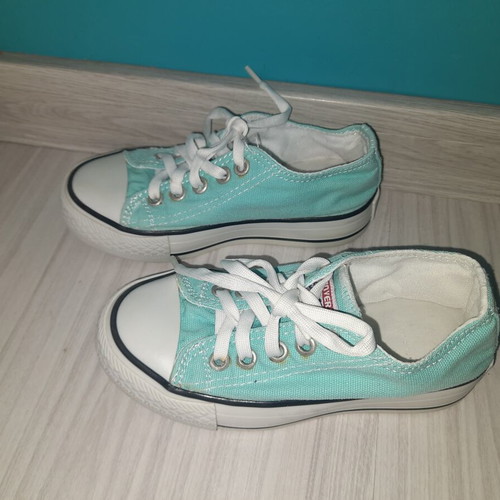 Converse All Star kids shoes size 27 like new, turquoise