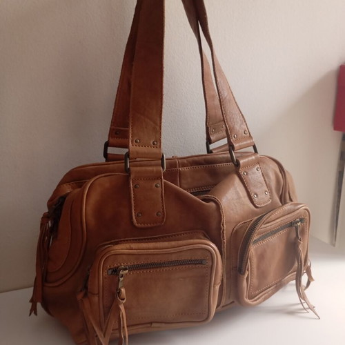 Reison D'etre Vintage Bag Used, Cognac Color, Leather Shoulder