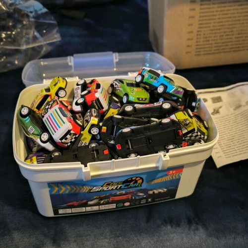 Toy cars brand new, pack of 50 with carrying case
