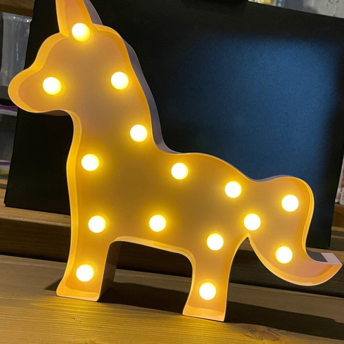 Unicorn lamp pink color new, battery operated