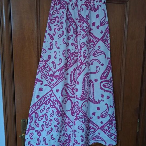 Zip Culotte made of 100% cotton like new, white and pink