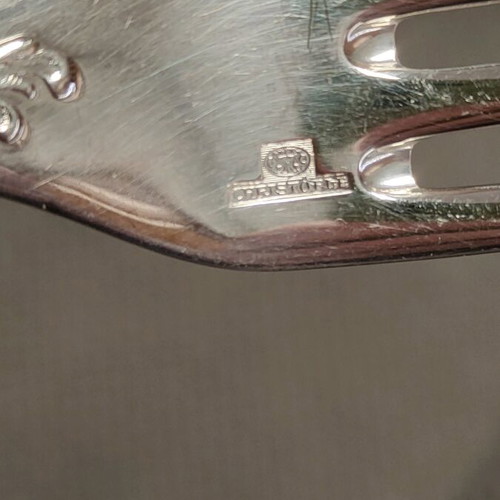 Christofle Marly salad forks used, set of 3 silver plated