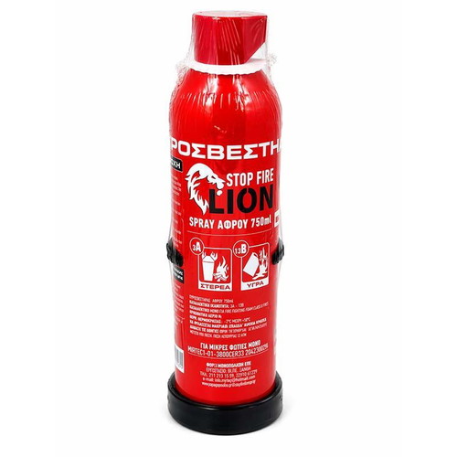 Fire extinguisher 750ml with mounting base new