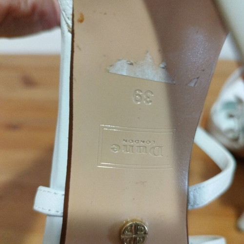 Dune London shoes used, white, size 39, wedding heels
