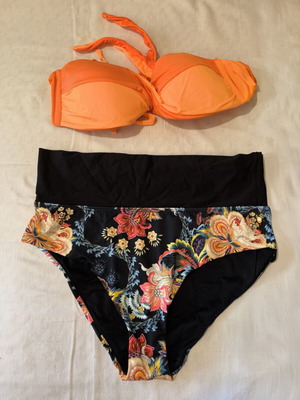 H&M Bikini like new, size L, black and colorful