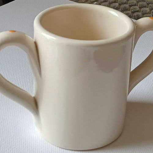 Toddlers mug Dragonfly new, hand painted earthenware