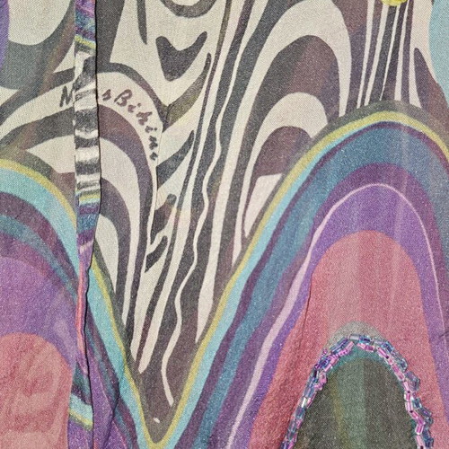 Miss Bikini silk caftan like new, multicolor, beachwear