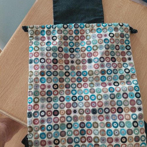 Handmade Fabric Boho Backpack with Colorful Pattern New
