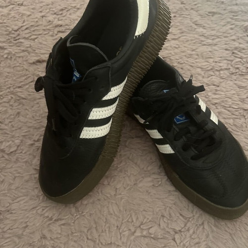 Adidas Samba sneakers, black and white, size 40