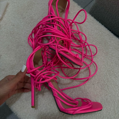 Gladiator heels refurbished, pink, size 37 with scratches