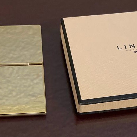 Links of London business card holder gold plated new