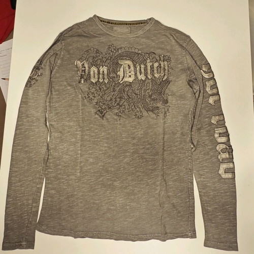 Von Dutch men's blouse used, gray, size M