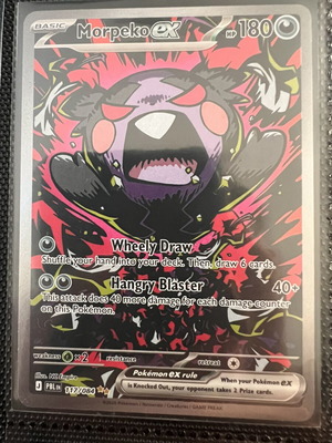 Morpeko EX Pokemon card near mint condition