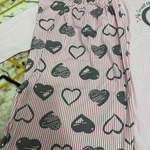 Pajama set Large new, white and pink