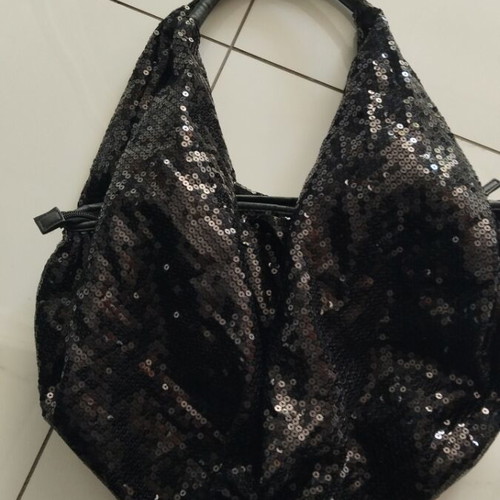 Sequin Tumi handbag new, black with 2 inner pockets