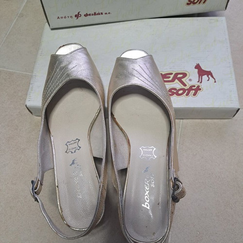 Boxer Soft leather sandals used, size 37, champagne color