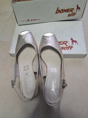 Boxer Soft leather sandals used, size 37, champagne color