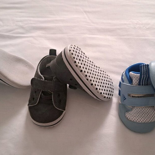 Baby shoes cuddle pack of 3 pairs sizes 16 and 17 adidas