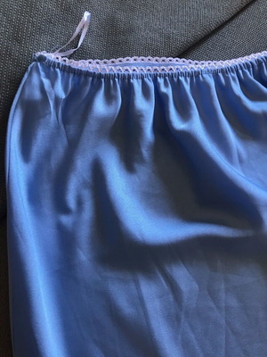 Satin maxi skirt in ciel, like new