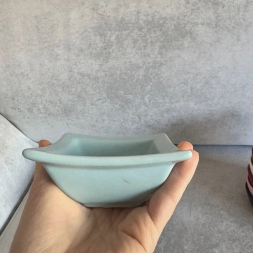 Set of 6 small square bowls used, colorful