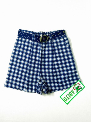 Vintage Pritti A.E. Children's Bermuda shorts size S like new, blue and white checkered