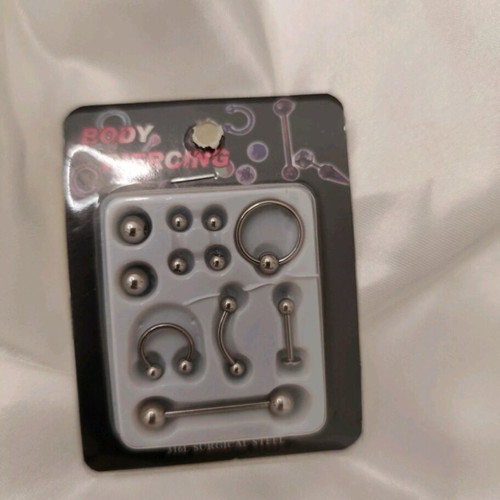 Body piercing new, surgical steel, silver color