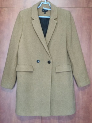 Zara μάλλινο παλτό μεταχειρισμένο, καφέ, μέγεθος L