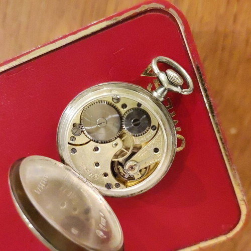 Omega pocket watch 35mm 1915 silver 0.900 like new
