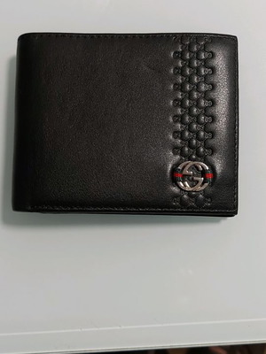 GUCI men's wallet used, leather in excellent condition