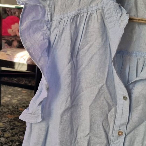 H&M women's shirt turquoise linen and cotton like new